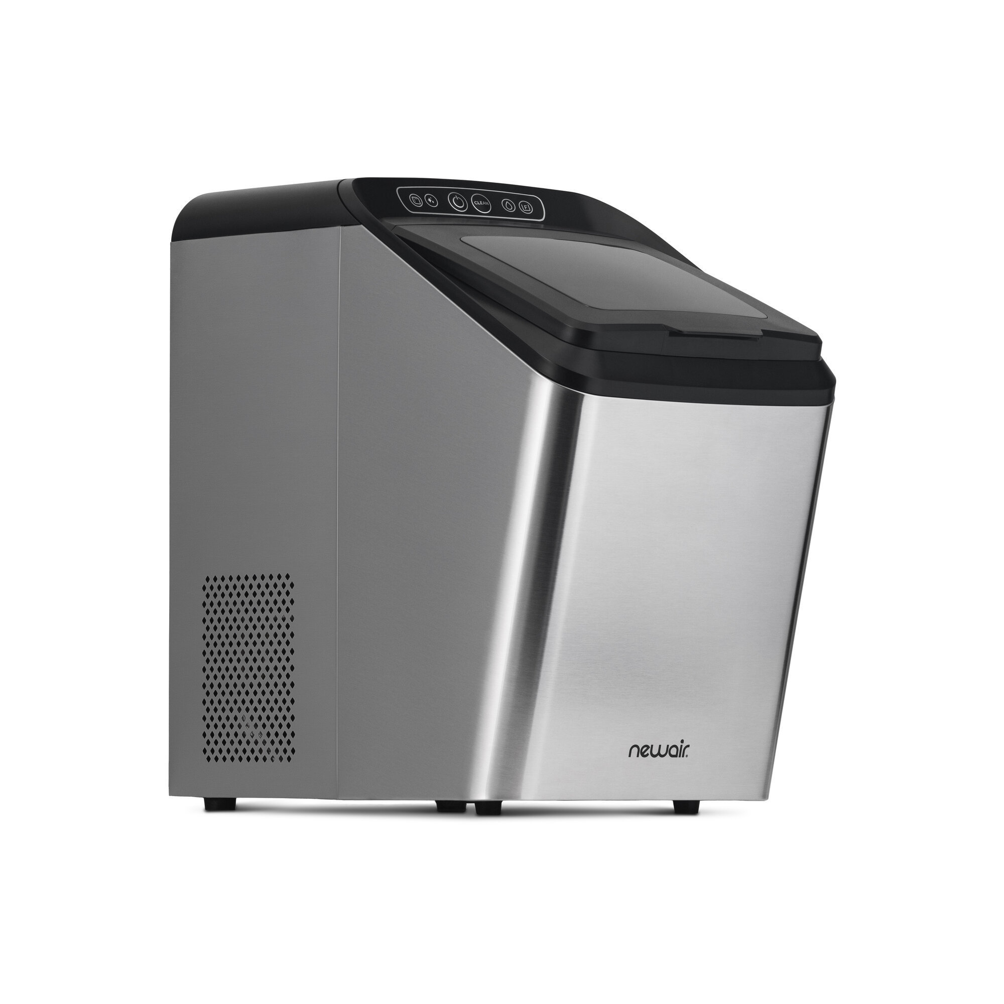 Newair Countertop Nugget Ice Maker, Pieces Per Operating Cycle 9, Pounds of Ice Per Day 30 lb, Color Family Stainless Steel, Model# NIM030SS00